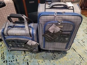 LONDON FOG UNDER SEAT & CARRY ON TRAVEL LUGGAGE 16” & 21" - 2 BAGS